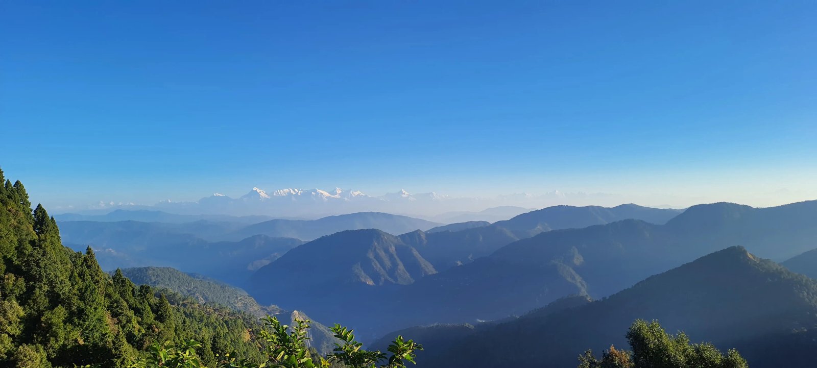The hills around Blessed Aura, Bhimtal
